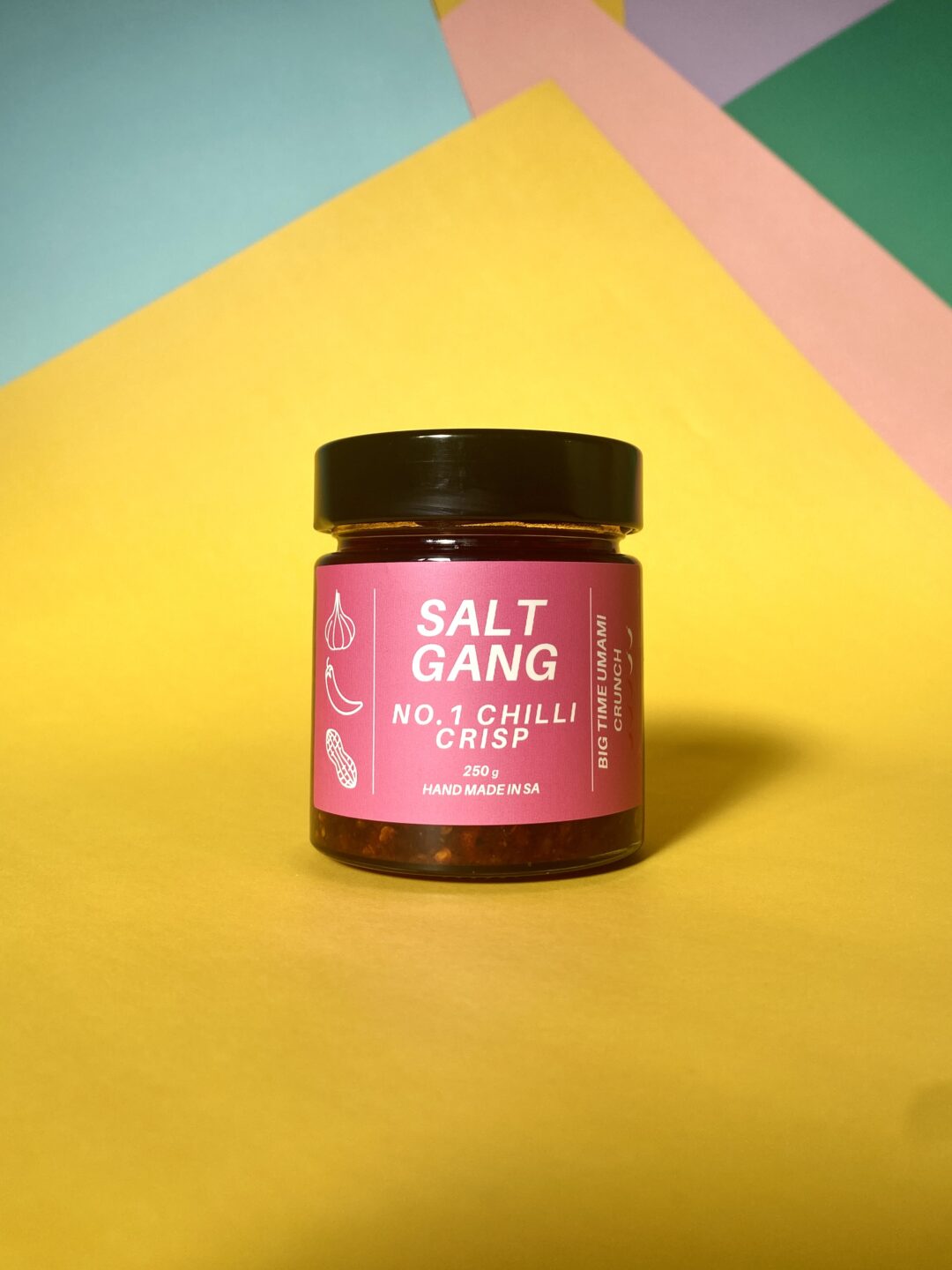 Salt gang chilli crisp in pink jar