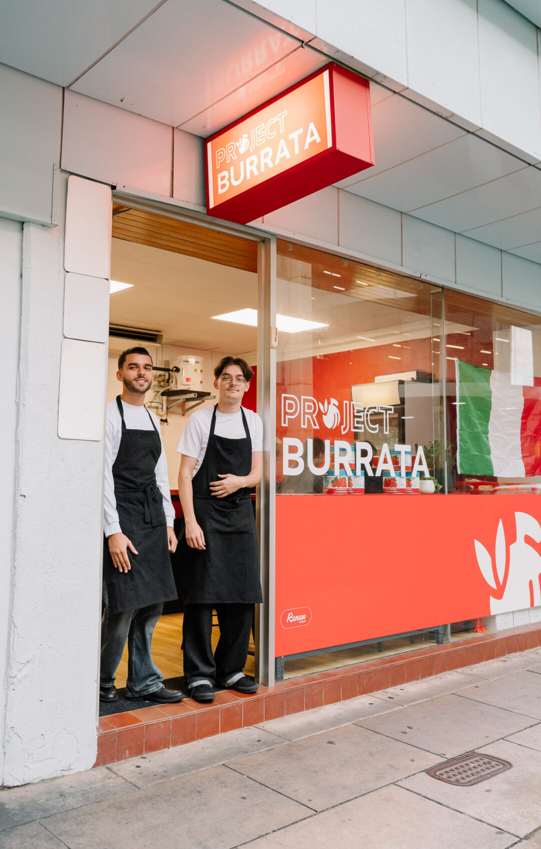 Michael and Stefan Calderisi of Project Burrata in front of their store.