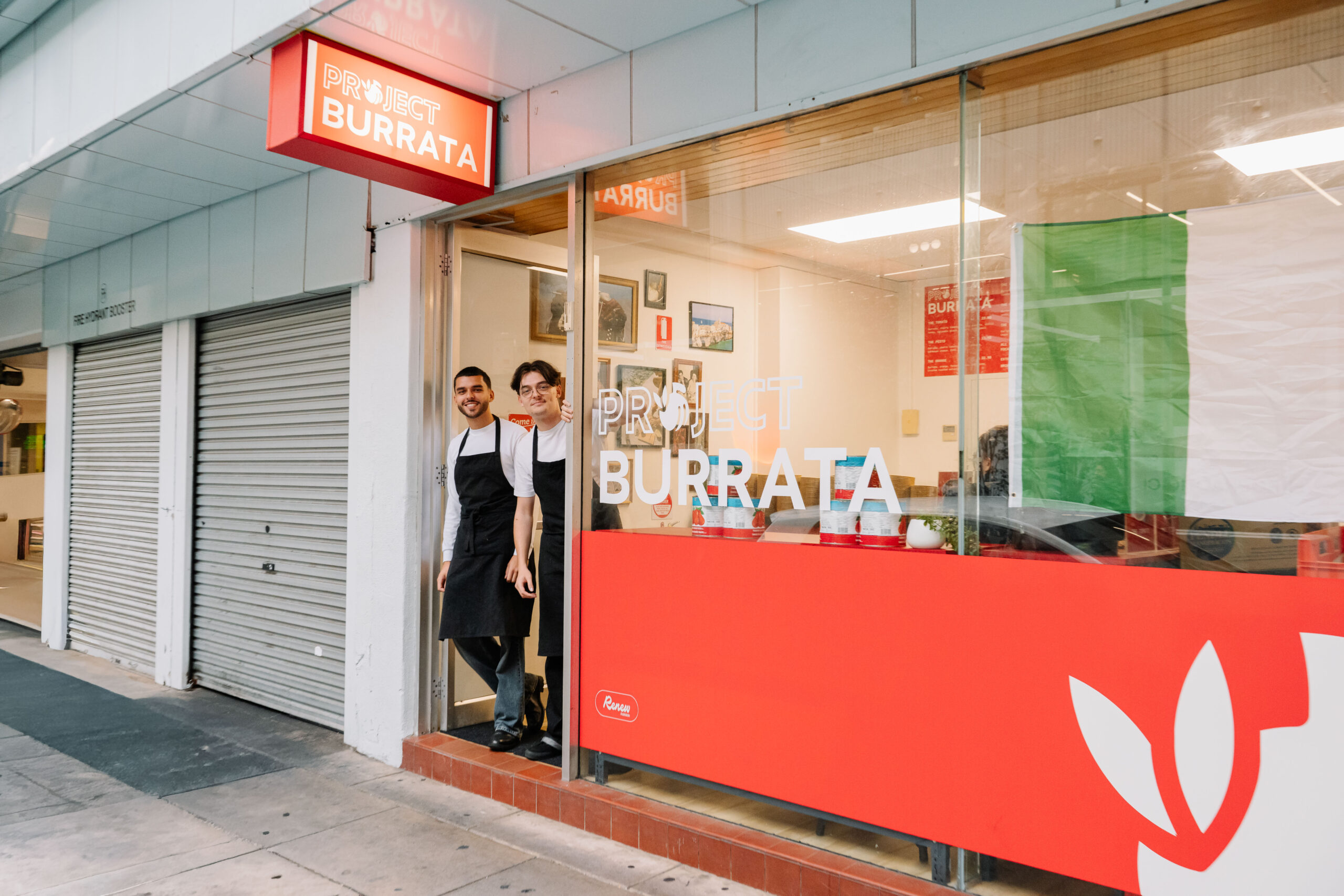 Co-founders Michael and Stefan Calderisi outside of Project Burrata
