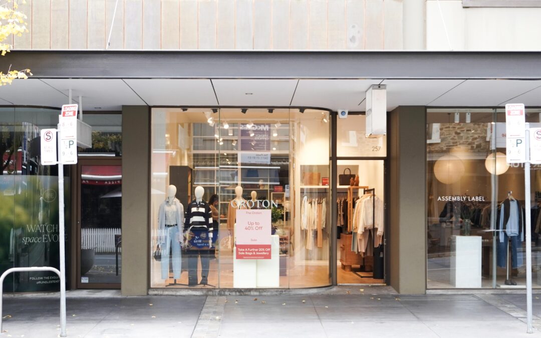 Boutique exterior on Rundle Street from street view